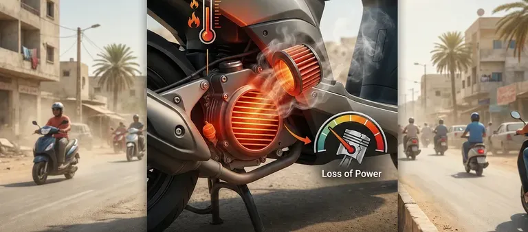 Ton scooter qui chauffe l'été